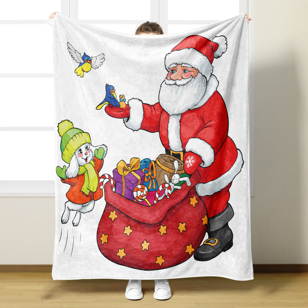 Christmas-Themed Throw Blanket