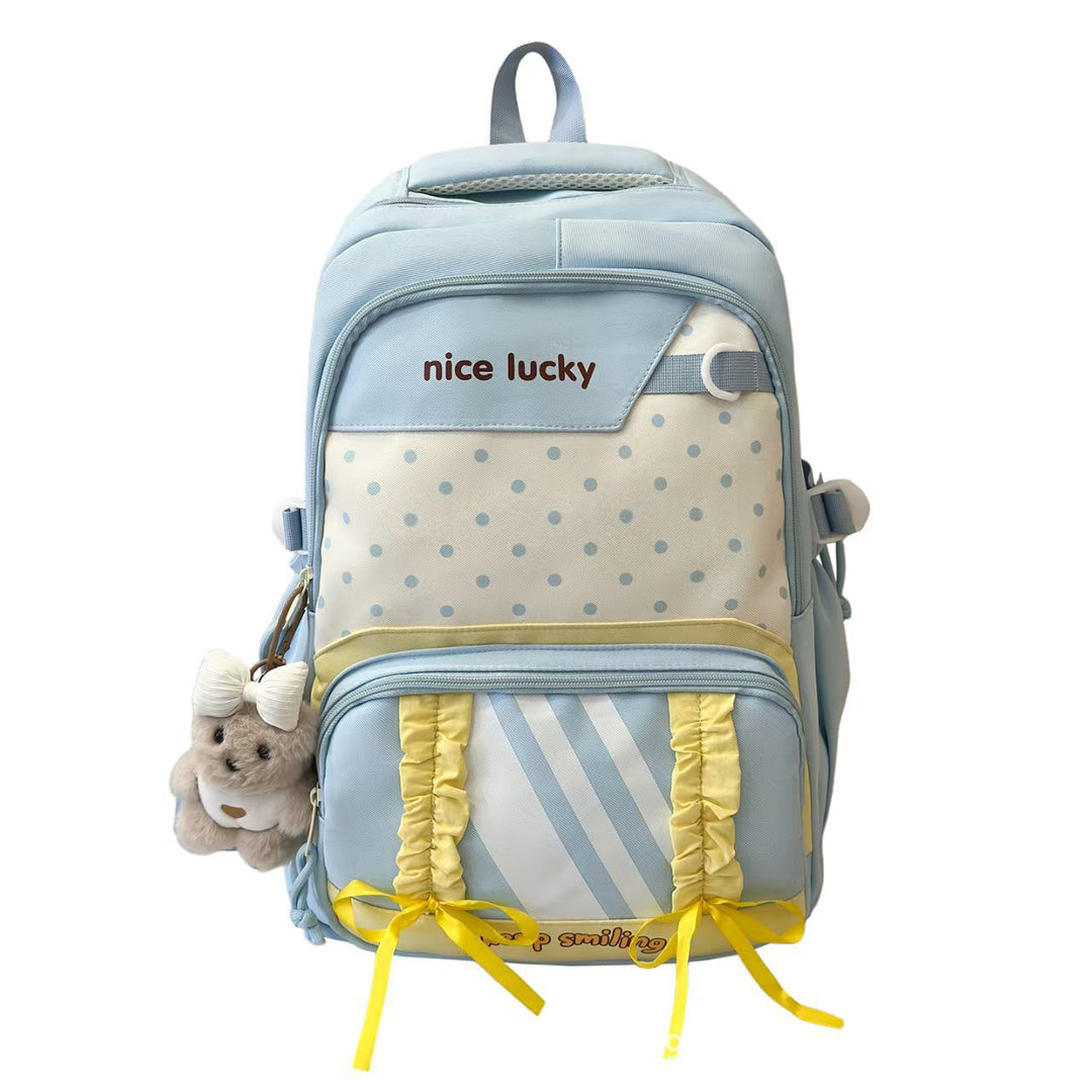 Backpack with Playful Design and Many Compartments Bowlift