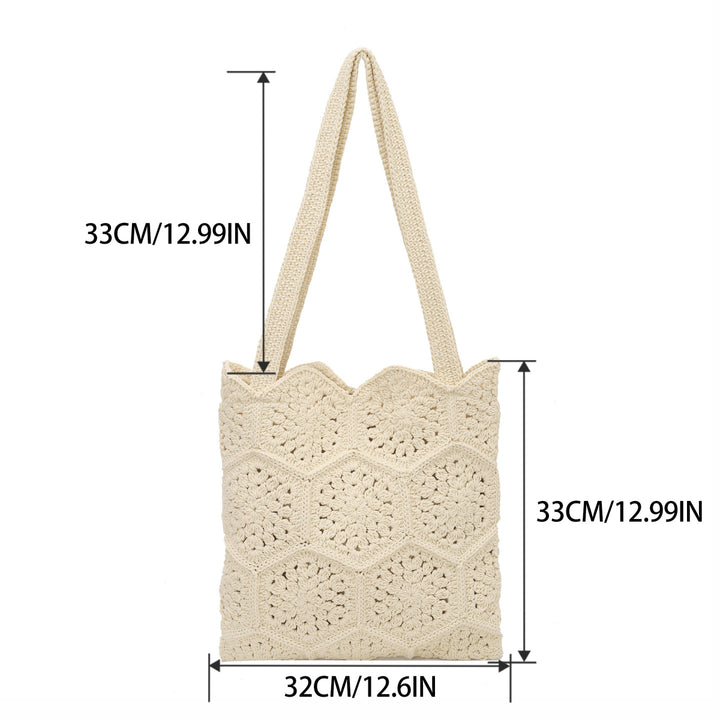 Handwoven shopping bag with unique hexagon pattern Bowlift