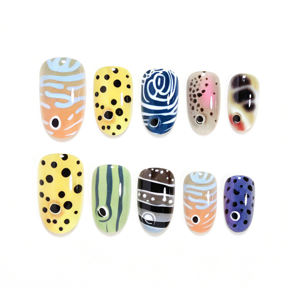 Artistic Patterned Press-On Nail Tips Bowlift