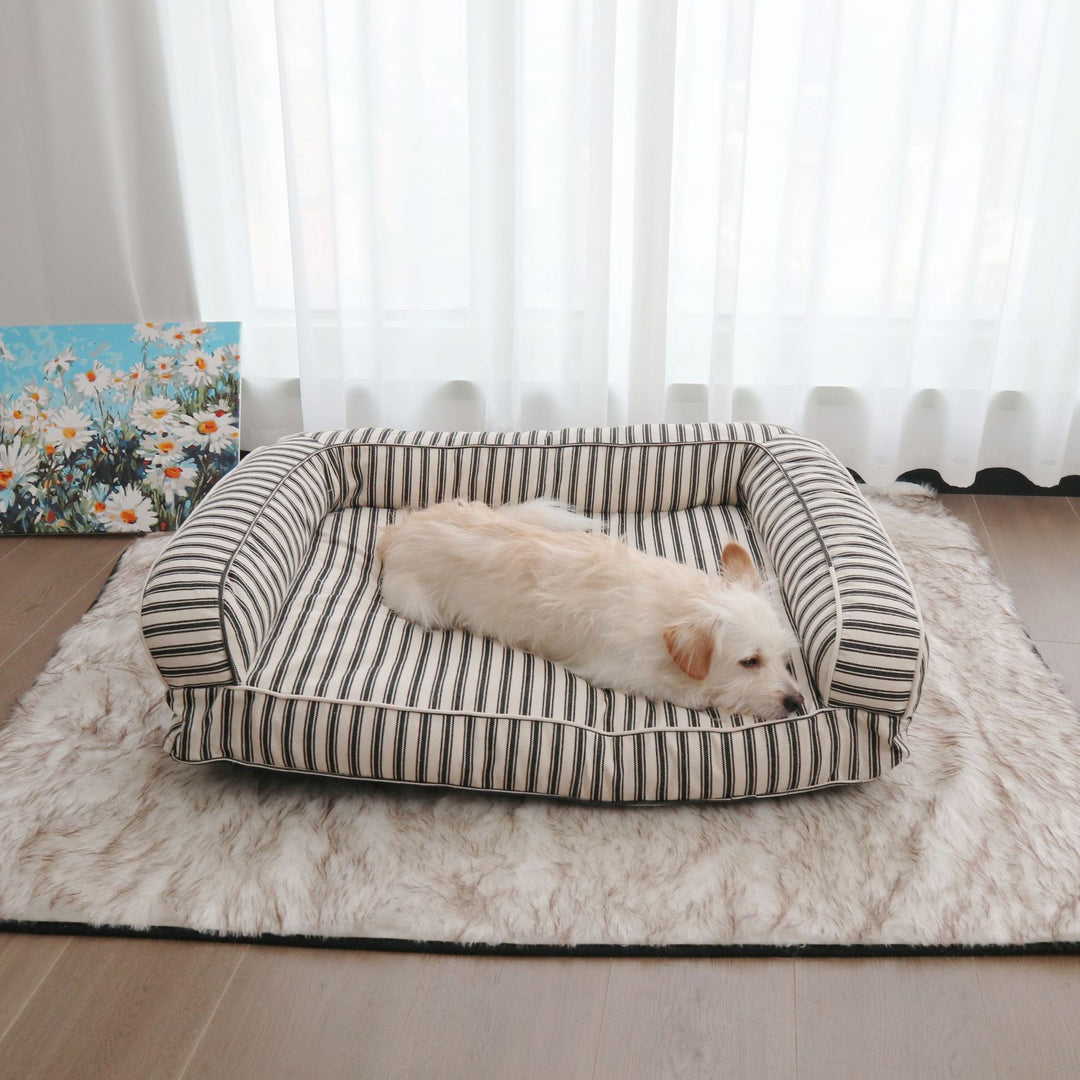 Striped Orthopedic dog Sofa