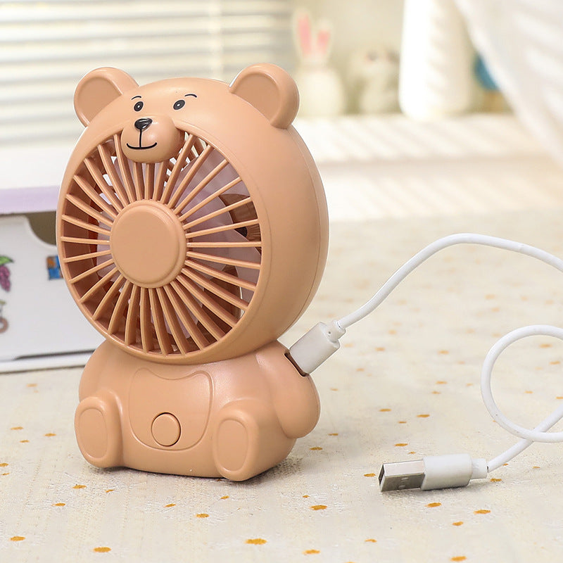 Unisex portable table fan bear shape with USB connection Bowlift