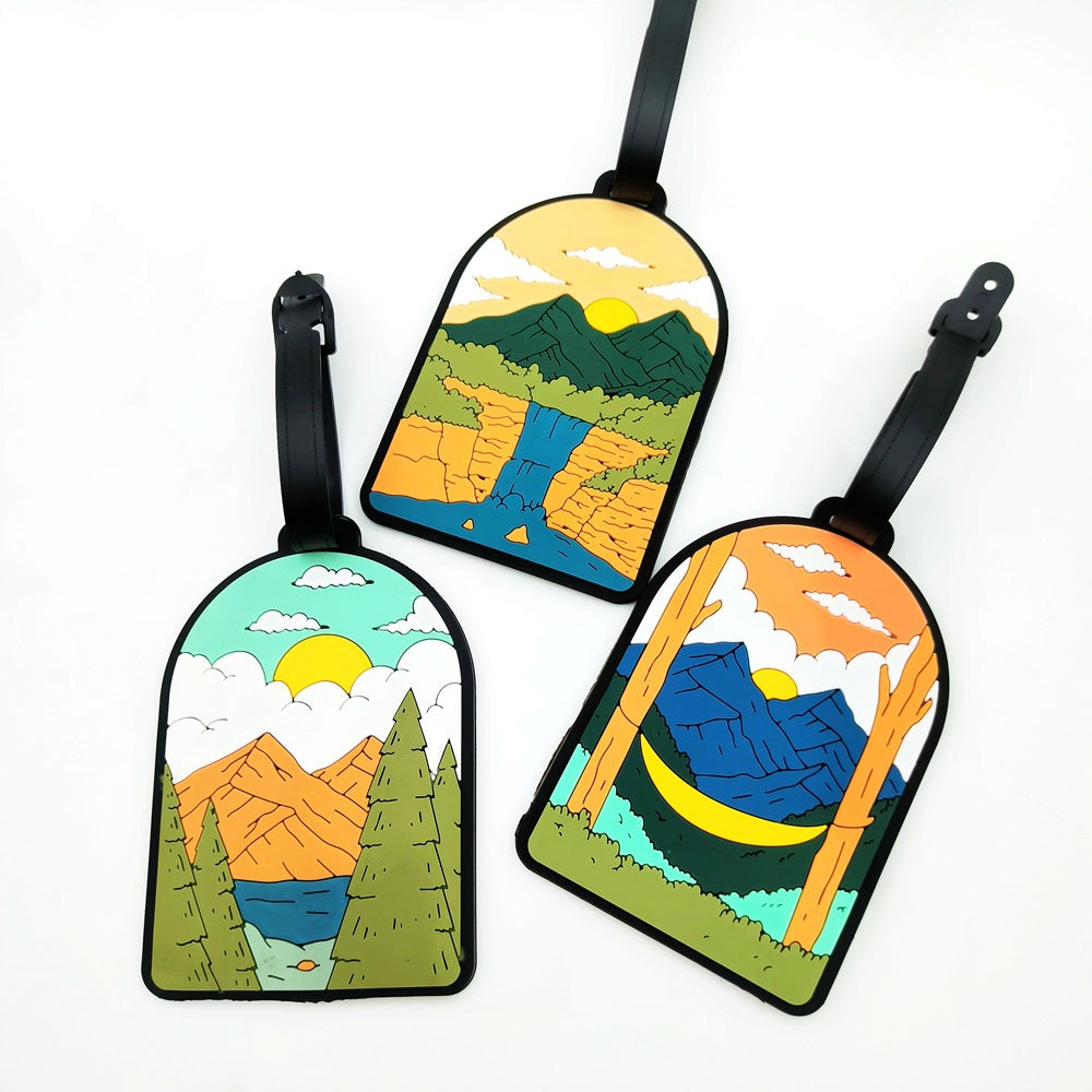 Adventure-Themed Luggage Tag Bowlift