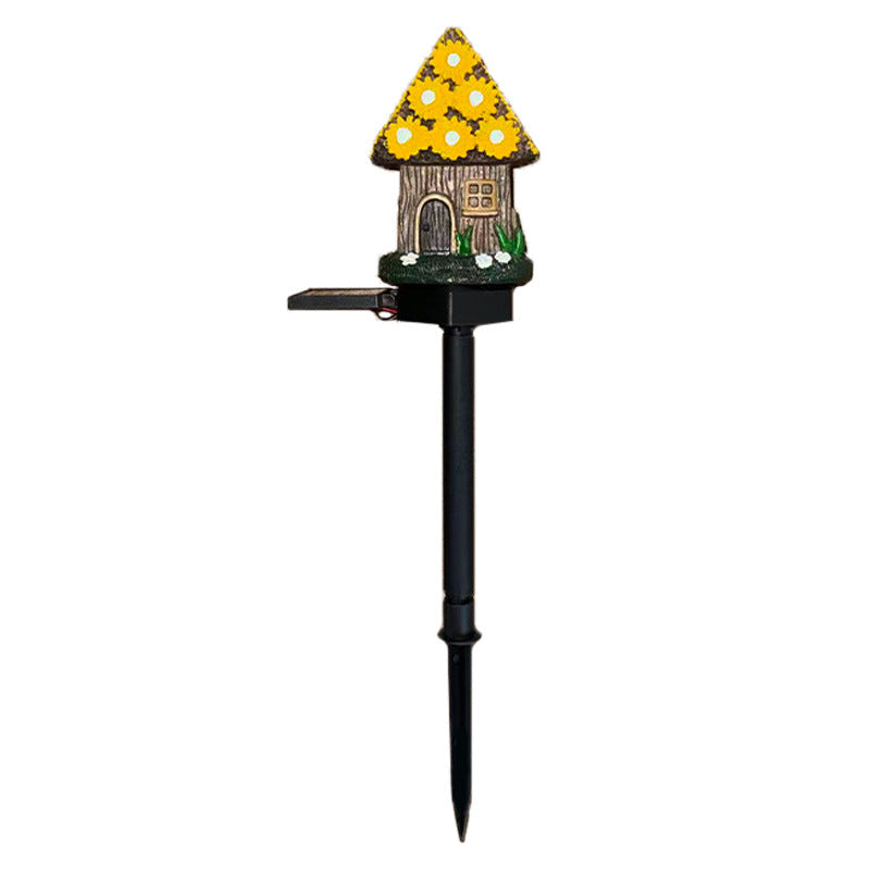 Welcoming Birdhouse Solar Pathway Stake Light With Dusk-To-Dawn Sensor Bowlift
