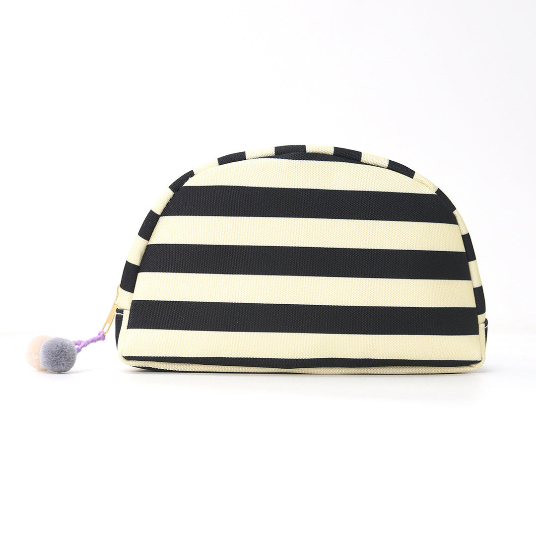 Cosmetic bag with striking stripe pattern Bowlift