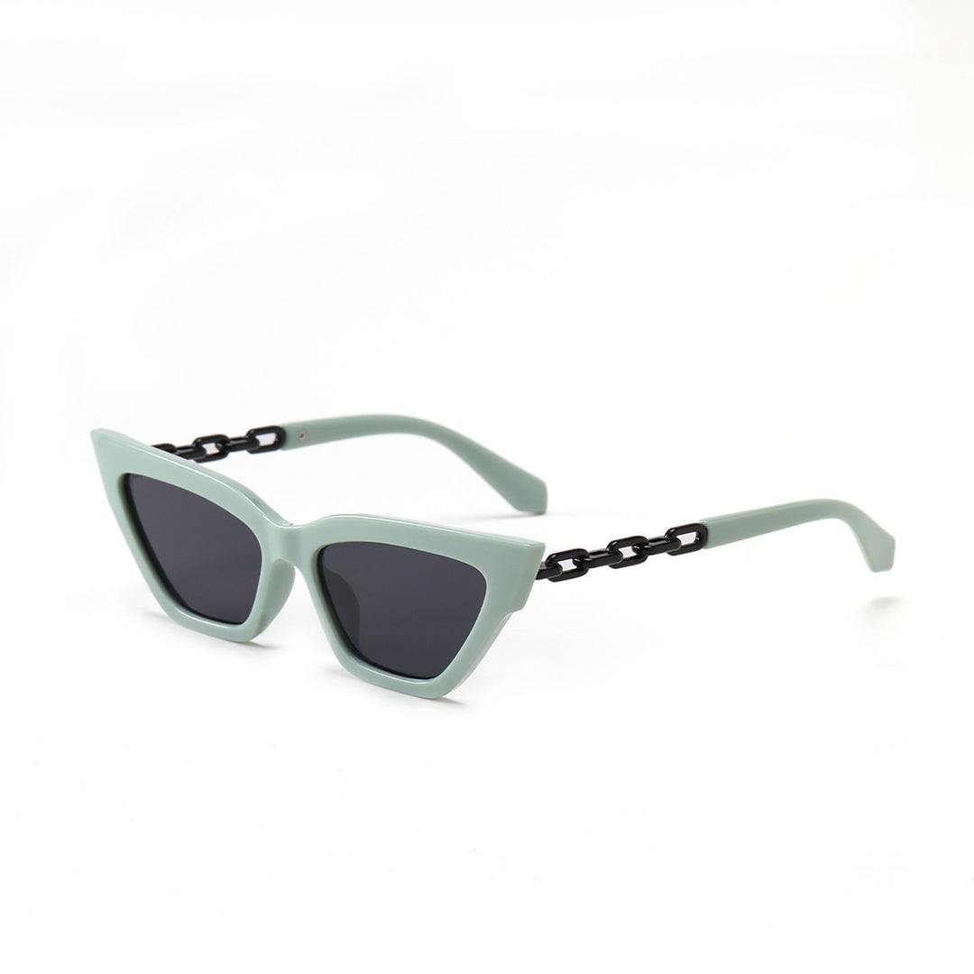 Women's Cat-Eye Sunglasses with Luxurious Chain Frame Bowlift