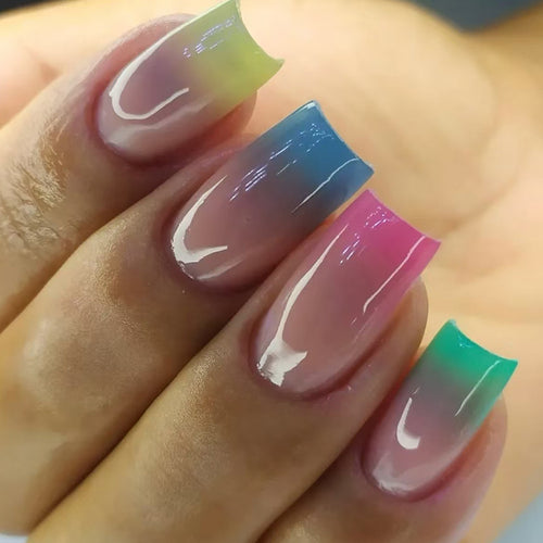 Ombre Gradient Press-On Nails Bowlift