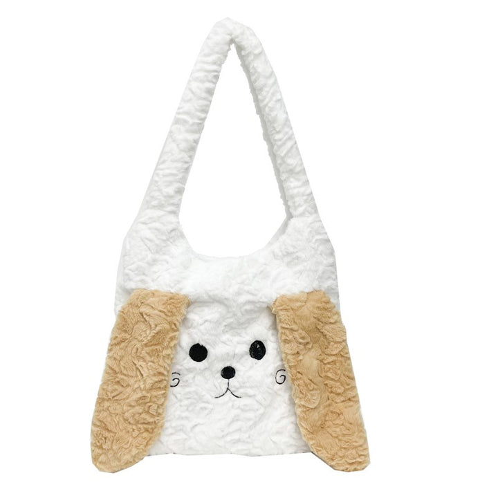 Cute Animal-Themed Plush Tote Bag Bowlift
