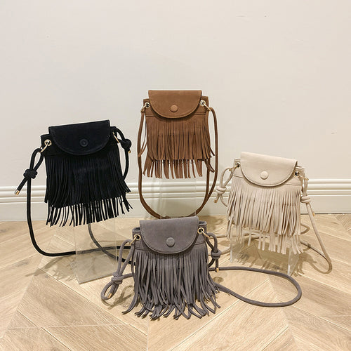 Bohemian Fringe Crossbody Bag Bowlift