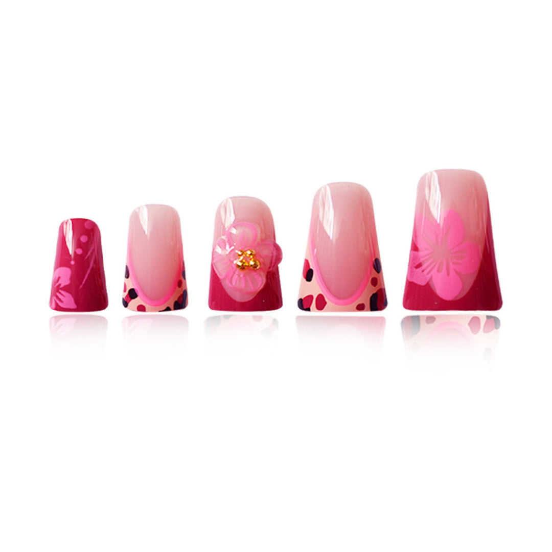 Floral Cat-Ear Design Press-On Nails Bowlift