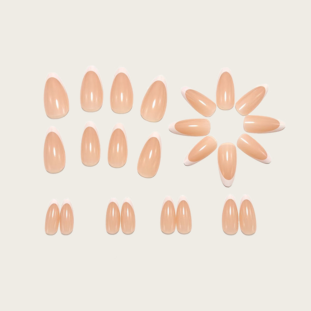 Artificial nails with fashionable French tip design Bowlift