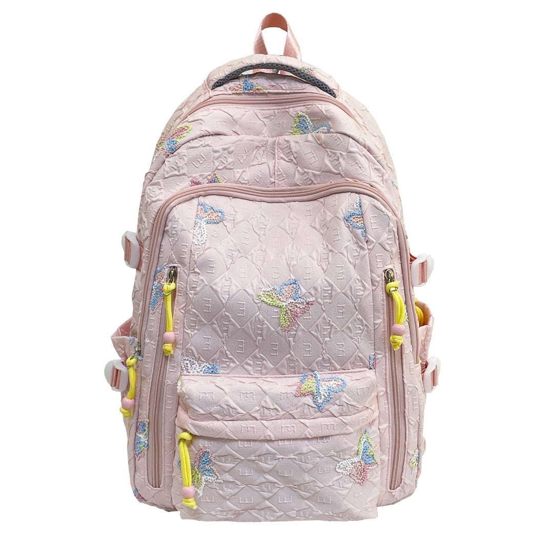 Butterfly Embellished Multi-Compartment Backpack