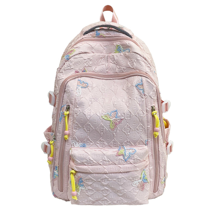 Butterfly Embellished Multi-Compartment Backpack