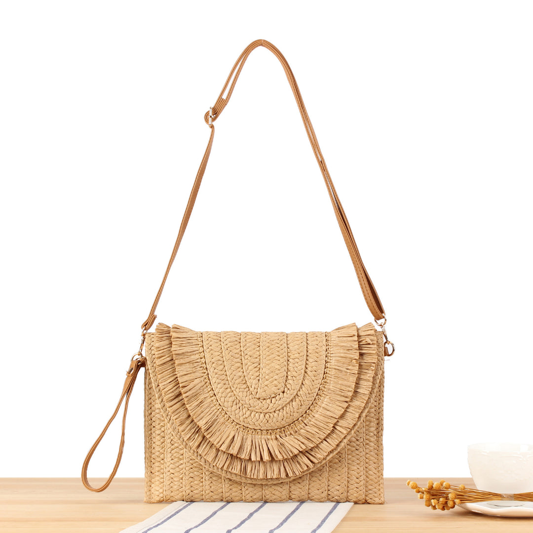 Handbag with Artful Fringe Decoration Bowlift