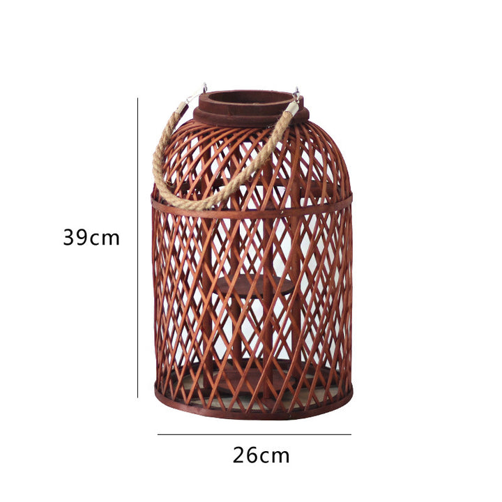 Decorative lantern made of braided material Bowlift