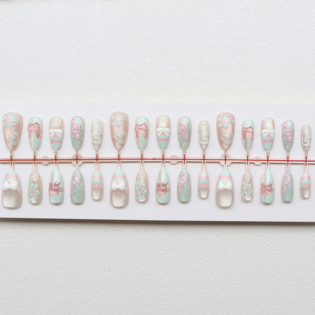 Themed Press-On Nail Art Set Bowlift