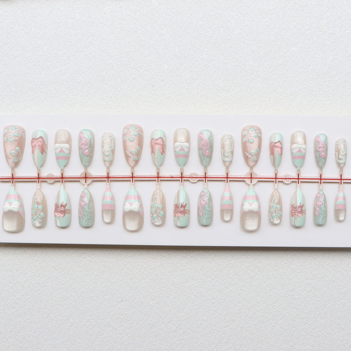 Themed Press-On Nail Art Set Bowlift