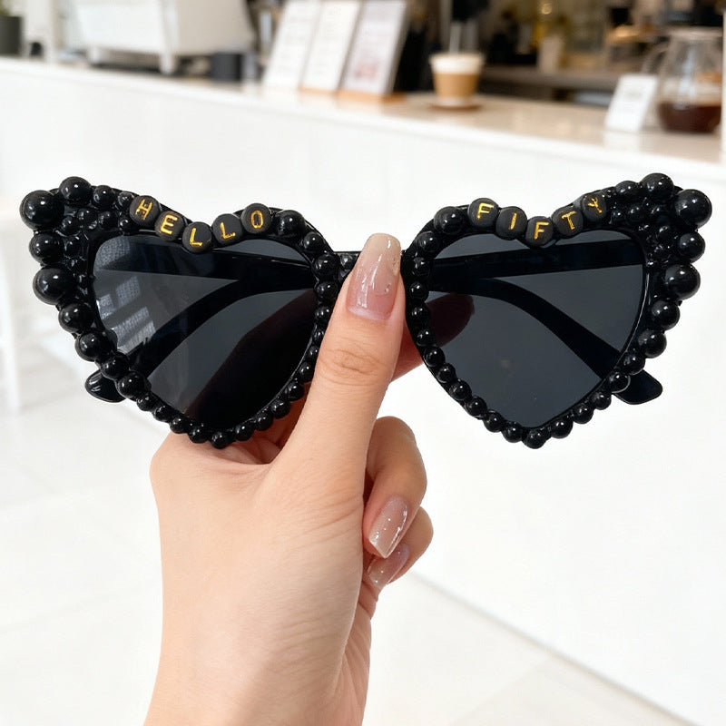 Statement Heart-Frame Sunglasses Bowlift