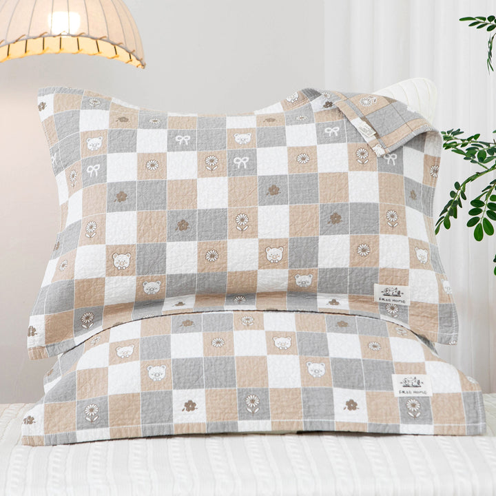 Women's pillowcase with modern checkered pattern Bowlift