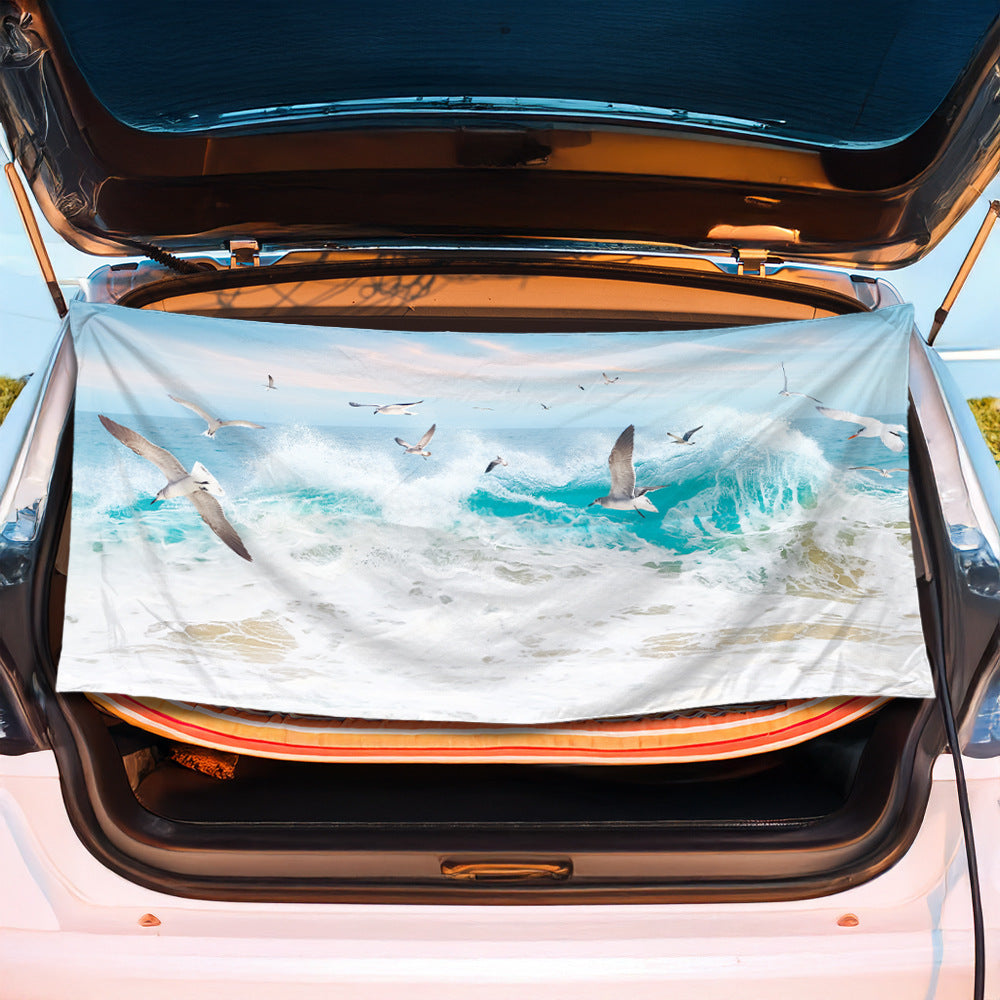 Luggage protection cover with maritime shell design Bowlift