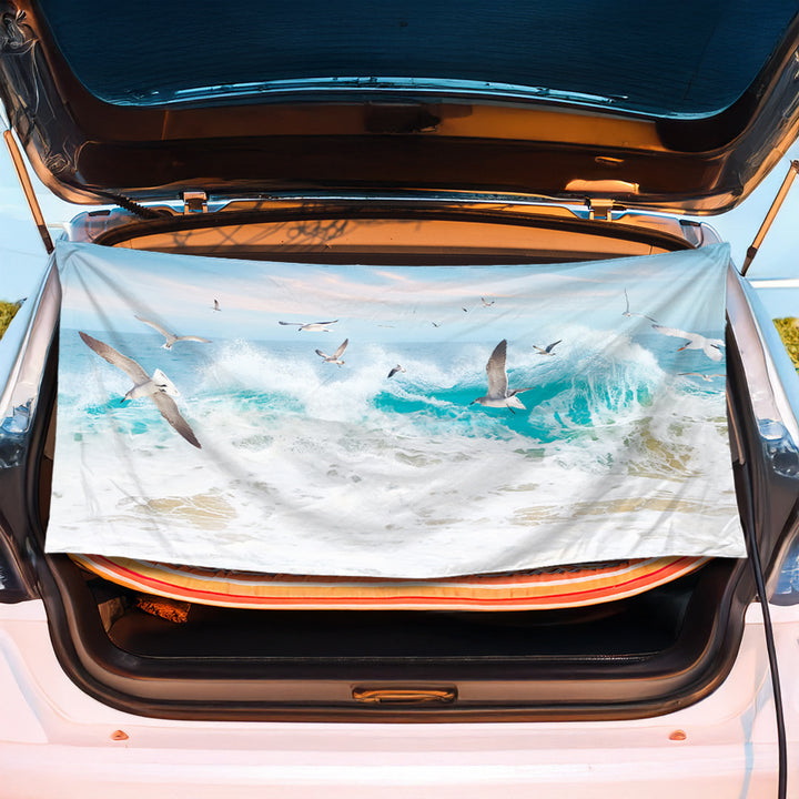 Luggage protection cover with maritime shell design Bowlift