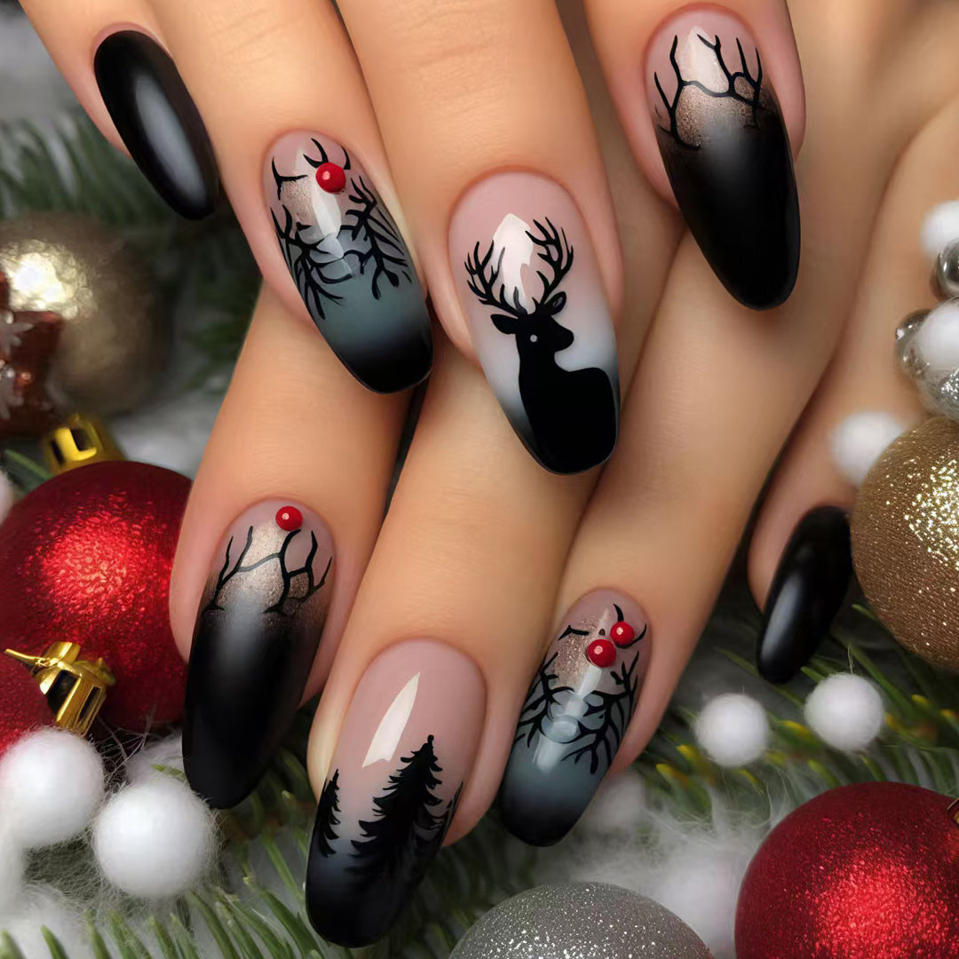 Festive Winter-Themed Nail Art Bowlift