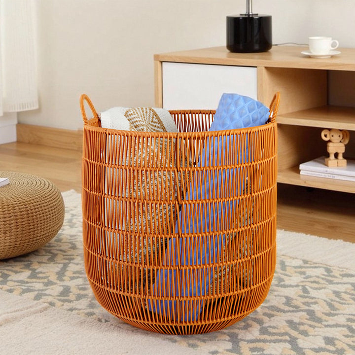 Women Stylish Storage Basket with Open Handles Bowlift