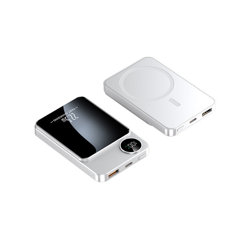 Slim Powerbank with wireless charging function and digital display Bowlift