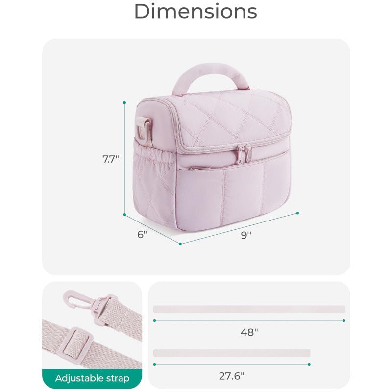 Insulated cosmetic bag with multiple compartments Bowlift