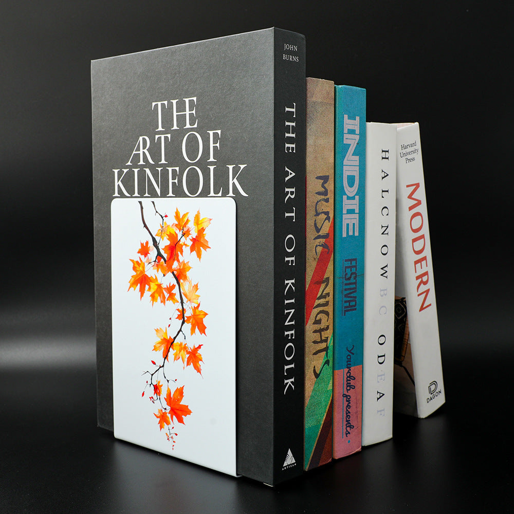 Decorative Maple Leaf Bookends