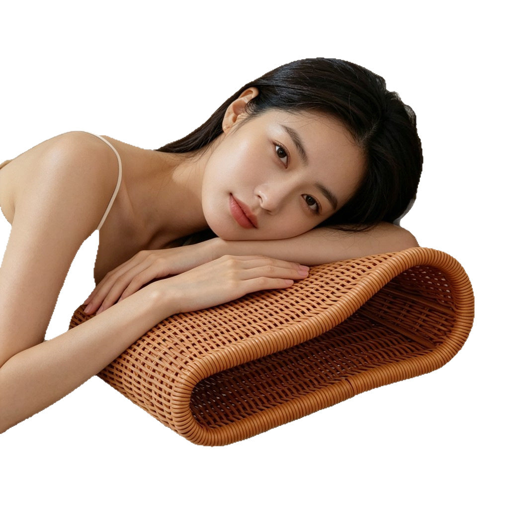 Curved Woven Storage Basket Bowlift