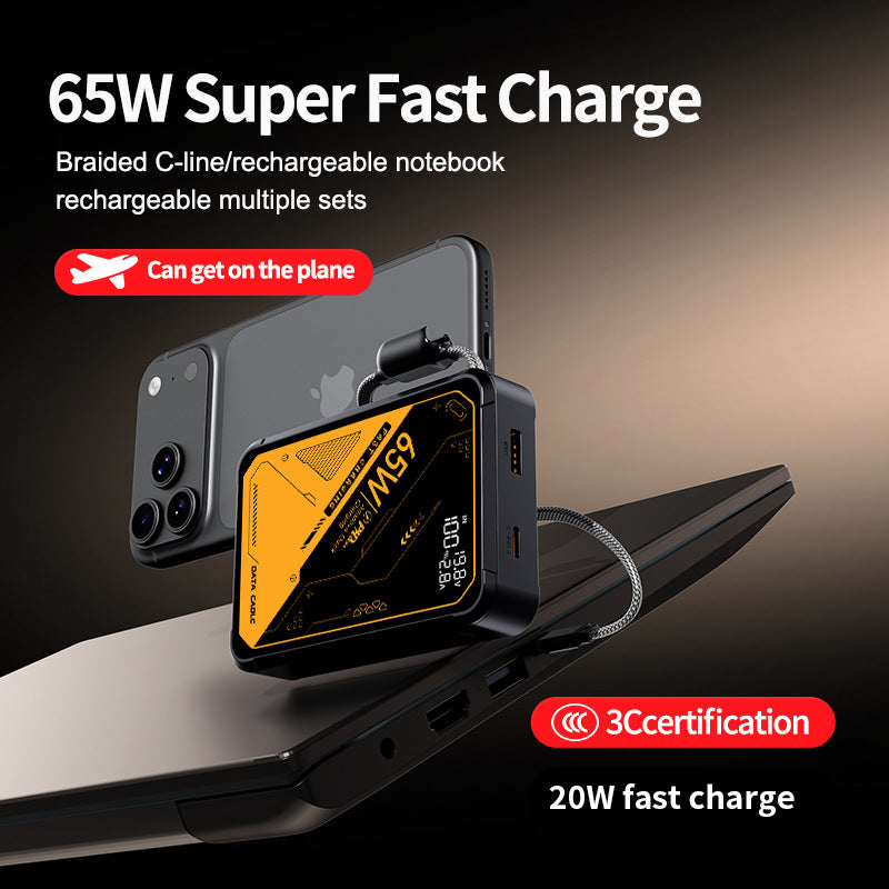 Portable high-performance charger with intelligent USB-C port and digital display Bowlift