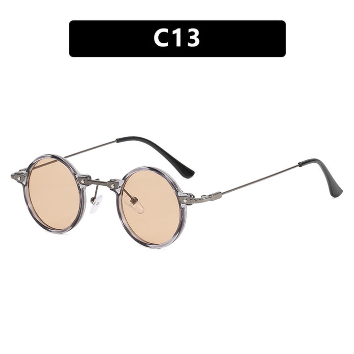 Women's fashionable round sunglasses with stylish metal frame and polarized lenses Bowlift