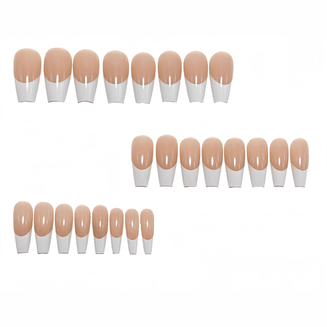 Artificial Nails in Elegant French Look Bowlift