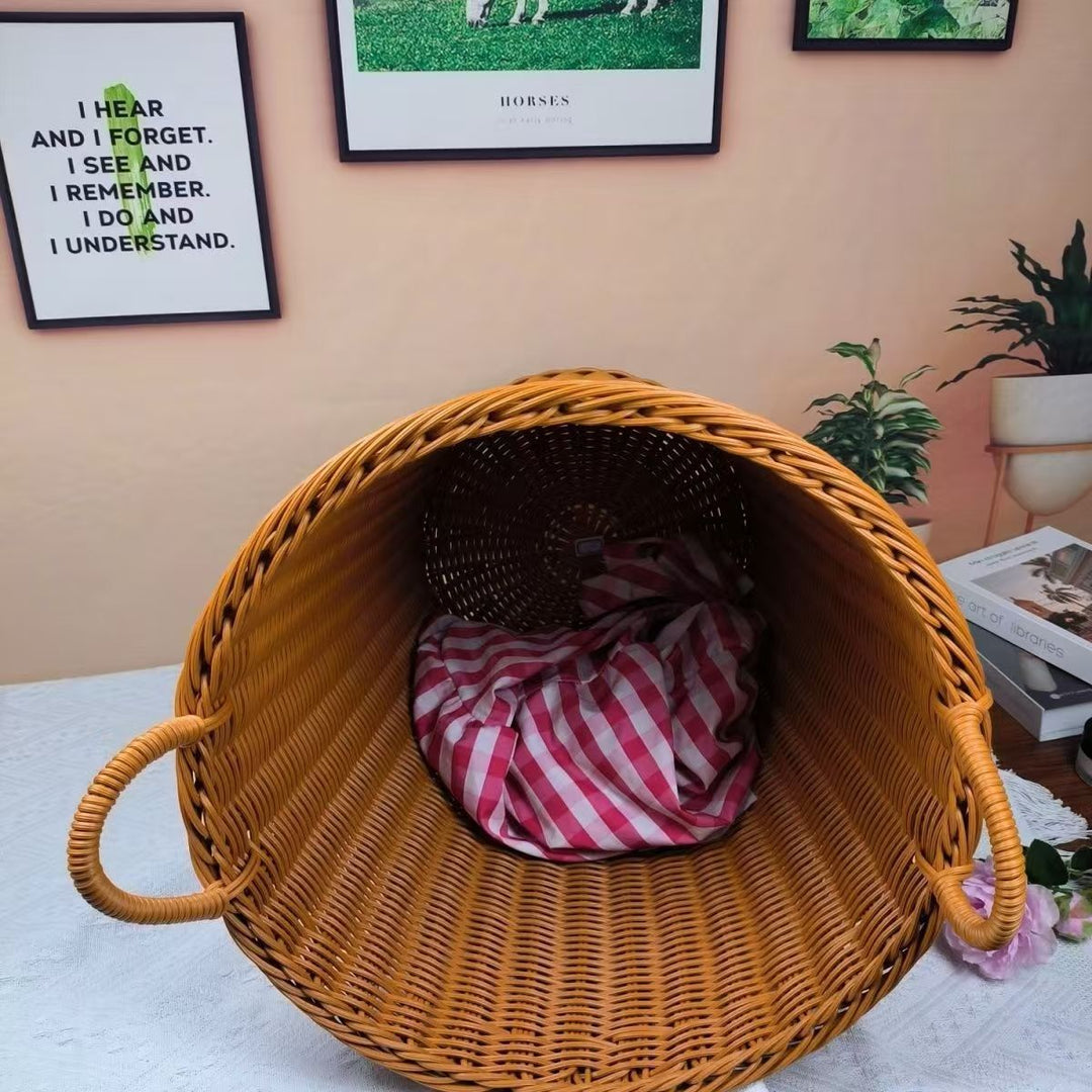 Unisex Robust Storage Basket made of woven rattan Bowlift