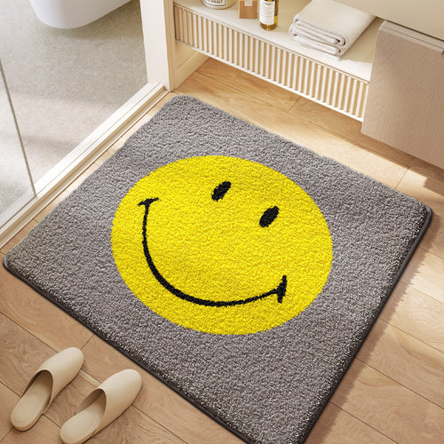 Cheerful Smile Face Bath Mat Bowlift