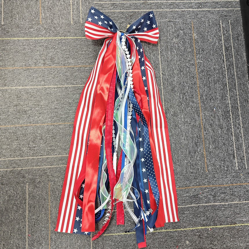 Unisex nan decorative ribbon hanging decoration with long satin and organza ribbons Bowlift
