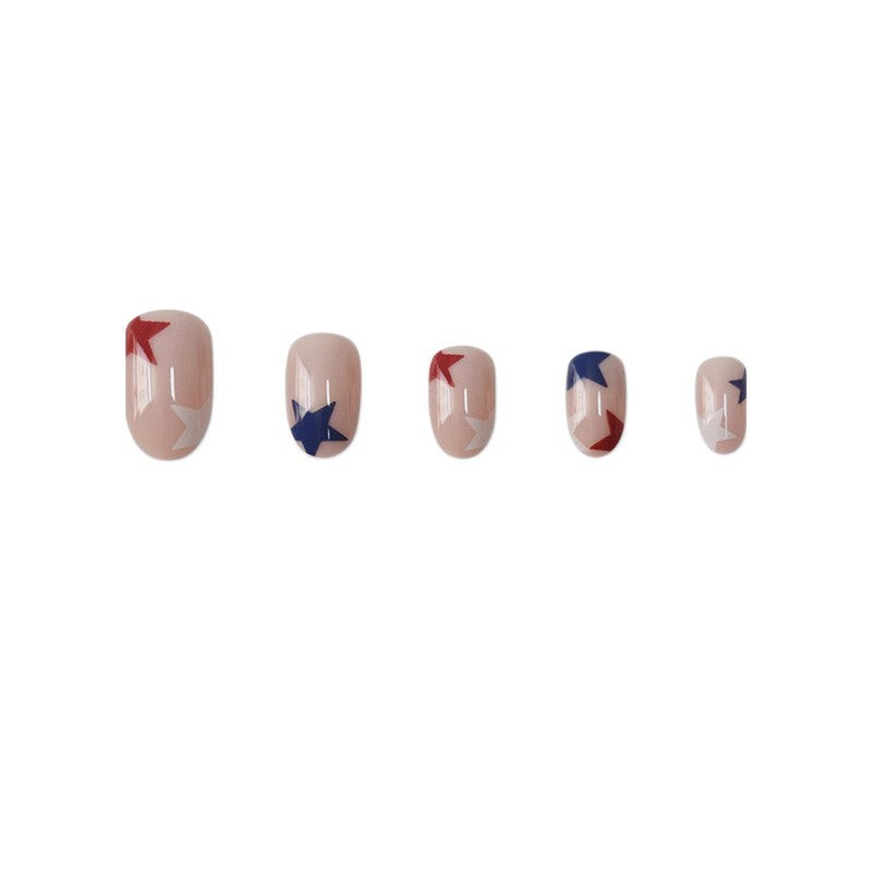 Artistic Star-Pattern Press-On Nails Bowlift