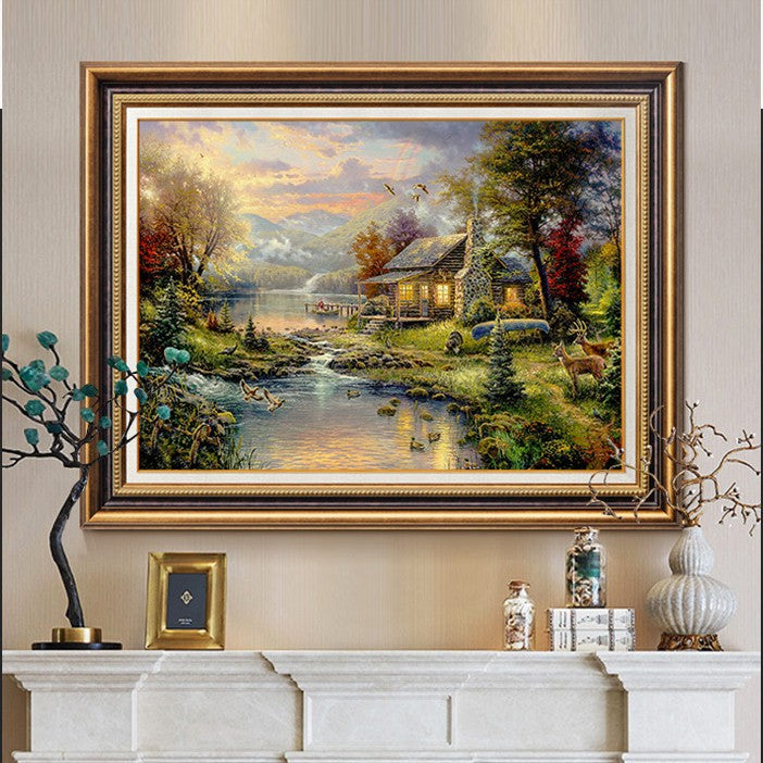 Framed Picturesque Countryside Landscape Artwork