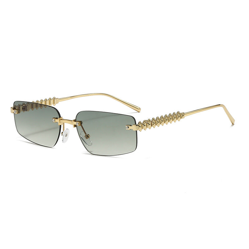 Women's fashion rectangular glasses with extravagant accents Bowlift