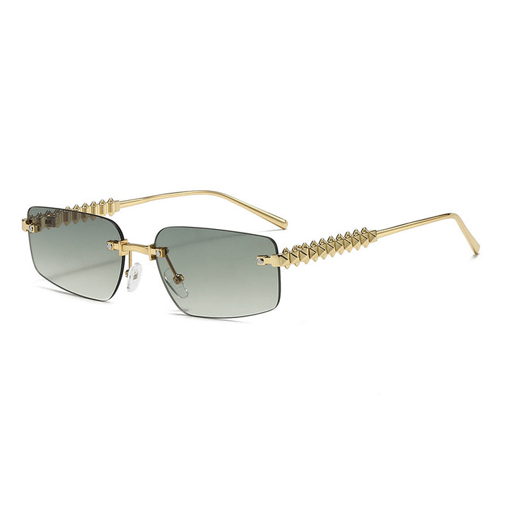 Women's fashion rectangular glasses with extravagant accents Bowlift