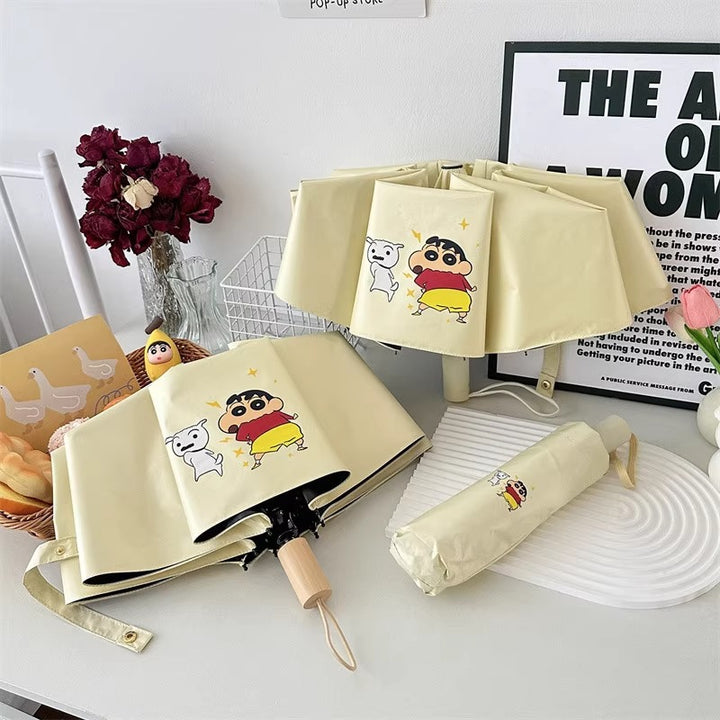Women's folding umbrella with creative character design Bowlift