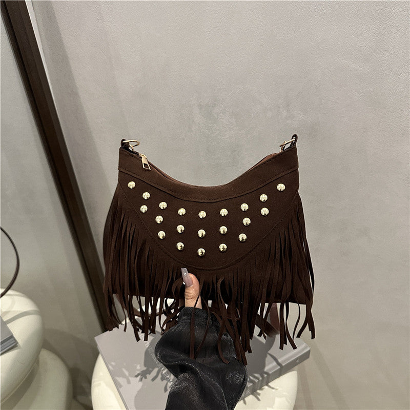 Decorative Fringe Crossbody Bag Bowlift