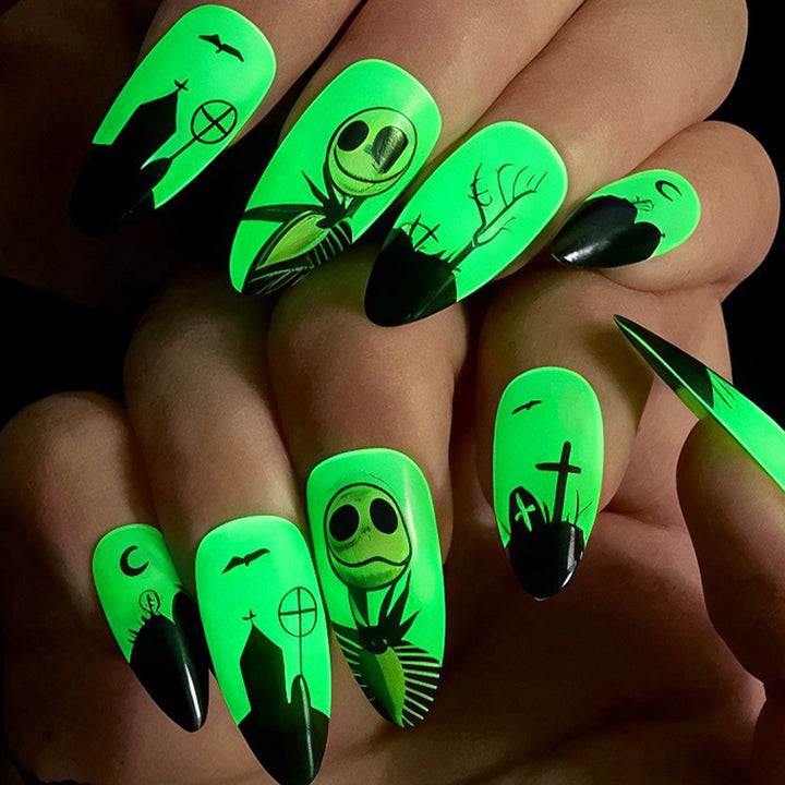 Glow-in-the-Dark Nail Art Bowlift