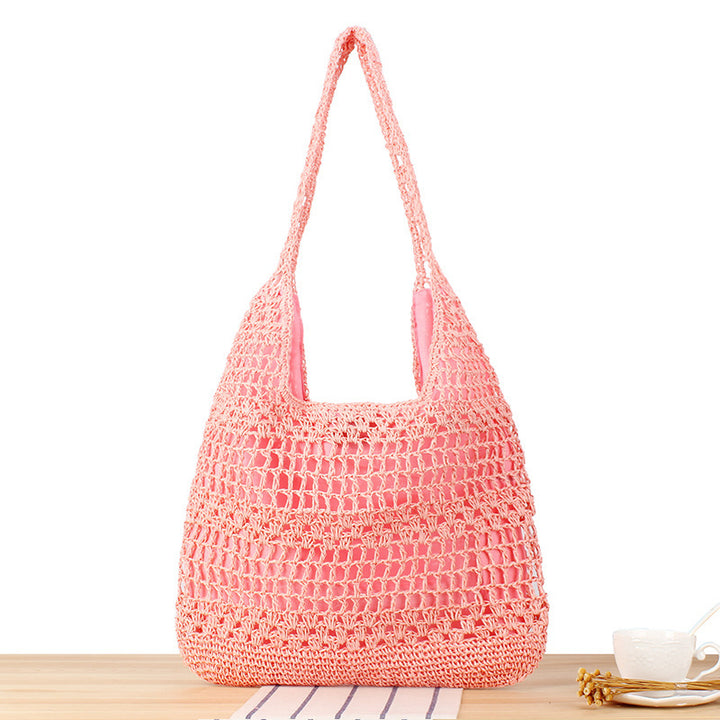Basket bag with floral appliqué Bowlift