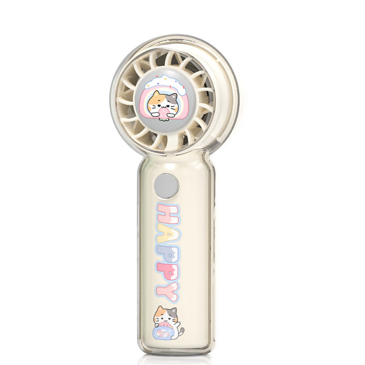 Unisex Portable Handheld Fan with Cute Cat Design Bowlift