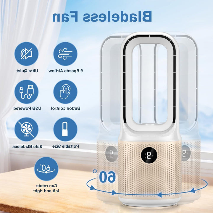 Unisex Portable Tower Fan with Innovative Wireless Technology Bowlift