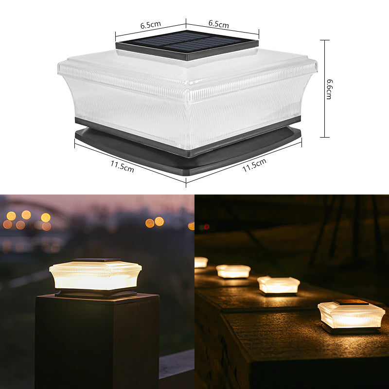 Low-Profile Solar Deck Post Cap Light With Warm Ambient Glow Bowlift