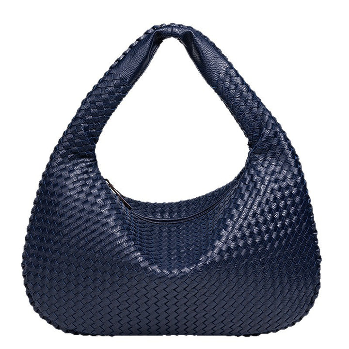 Woven Leather Shoulder Bag Bowlift