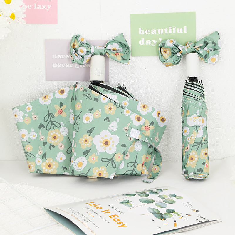 Women's Foldable Umbrella with Colorful Floral Patterns Bowlift